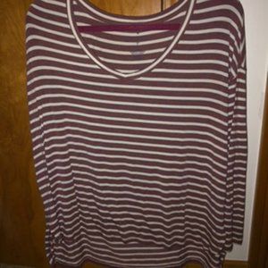 Pink & White stripe American Eagle Longsleeve